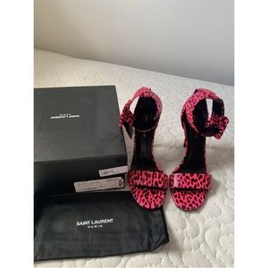 Saint Laurent babycat heels in soft calf leather